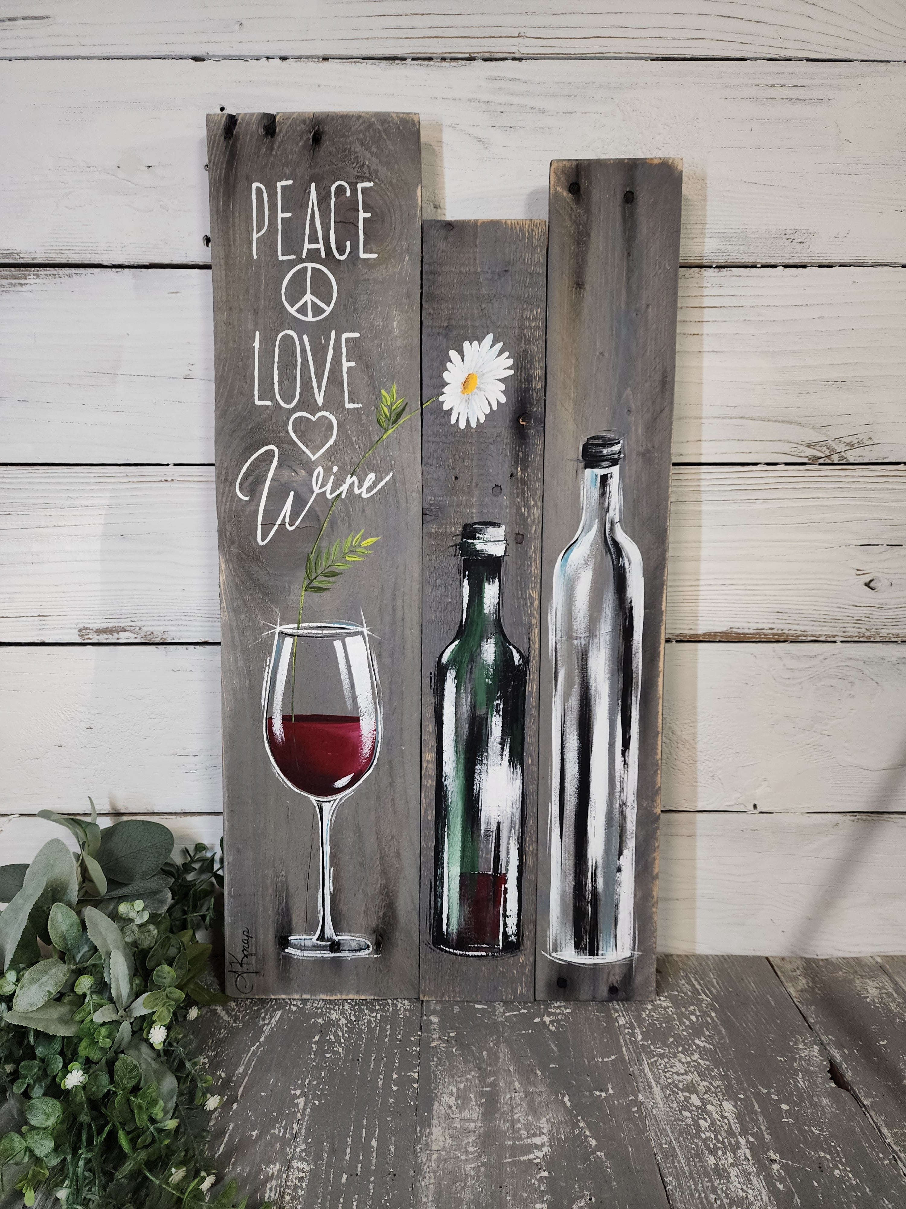 Original wine art, hand painted pallet art, wine lover gift, wine word art, rustic farmhouse decor