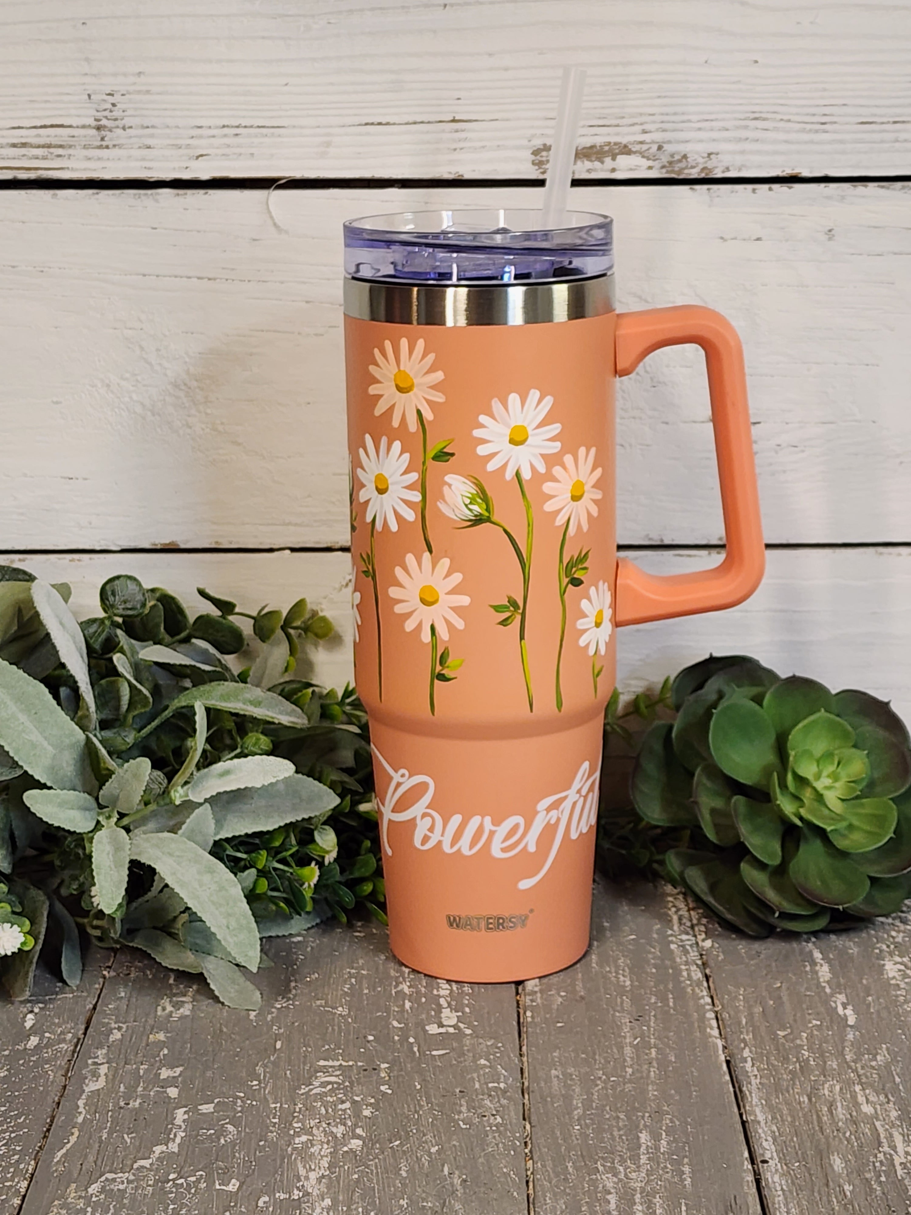 Stanley Dupe 40 oz Stainless Steel Tumbler in Peach – The Faithful Fern Co.