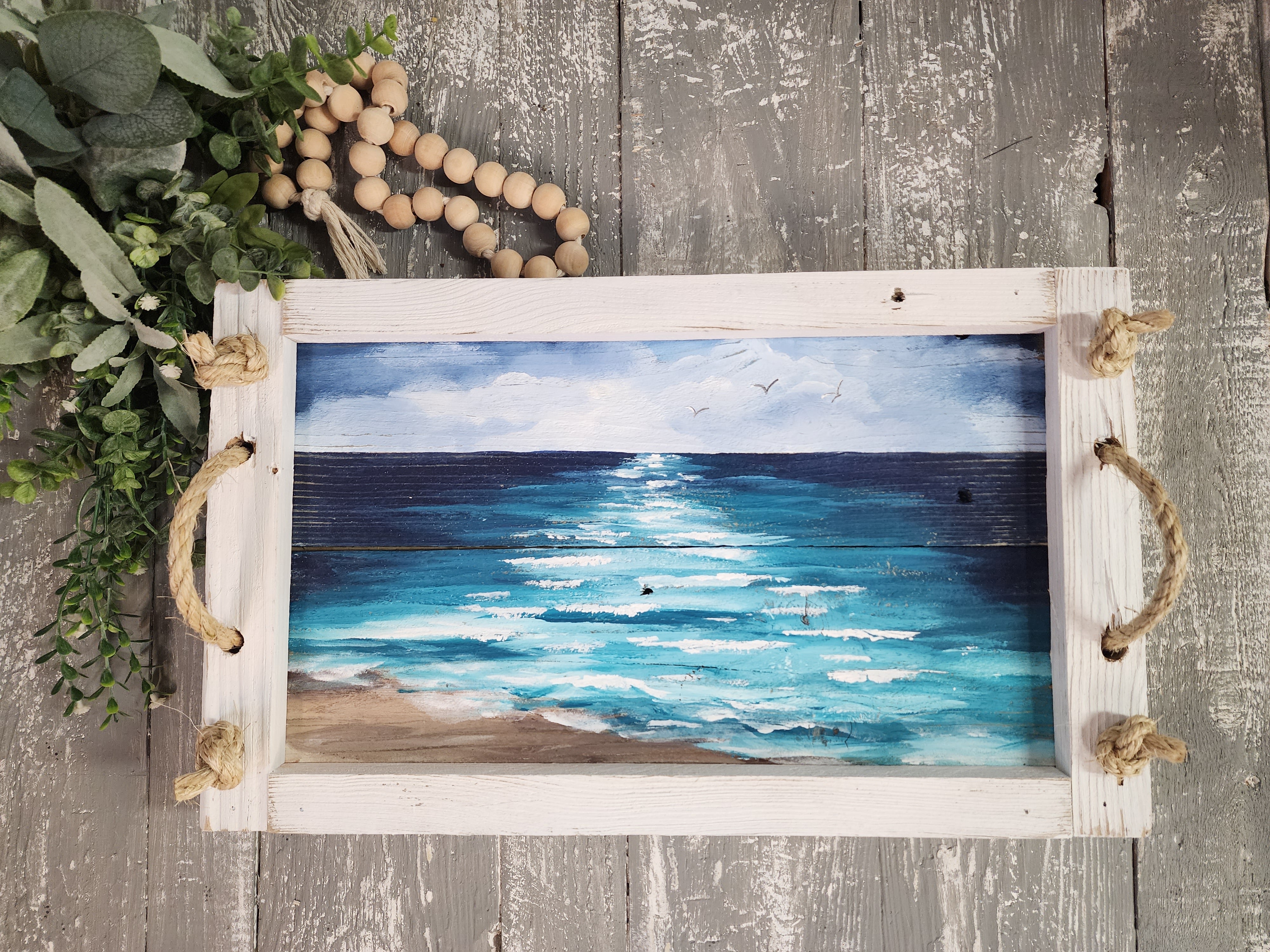 Beach & Coastal Theme White Reclaimed Wood Picture Frames for