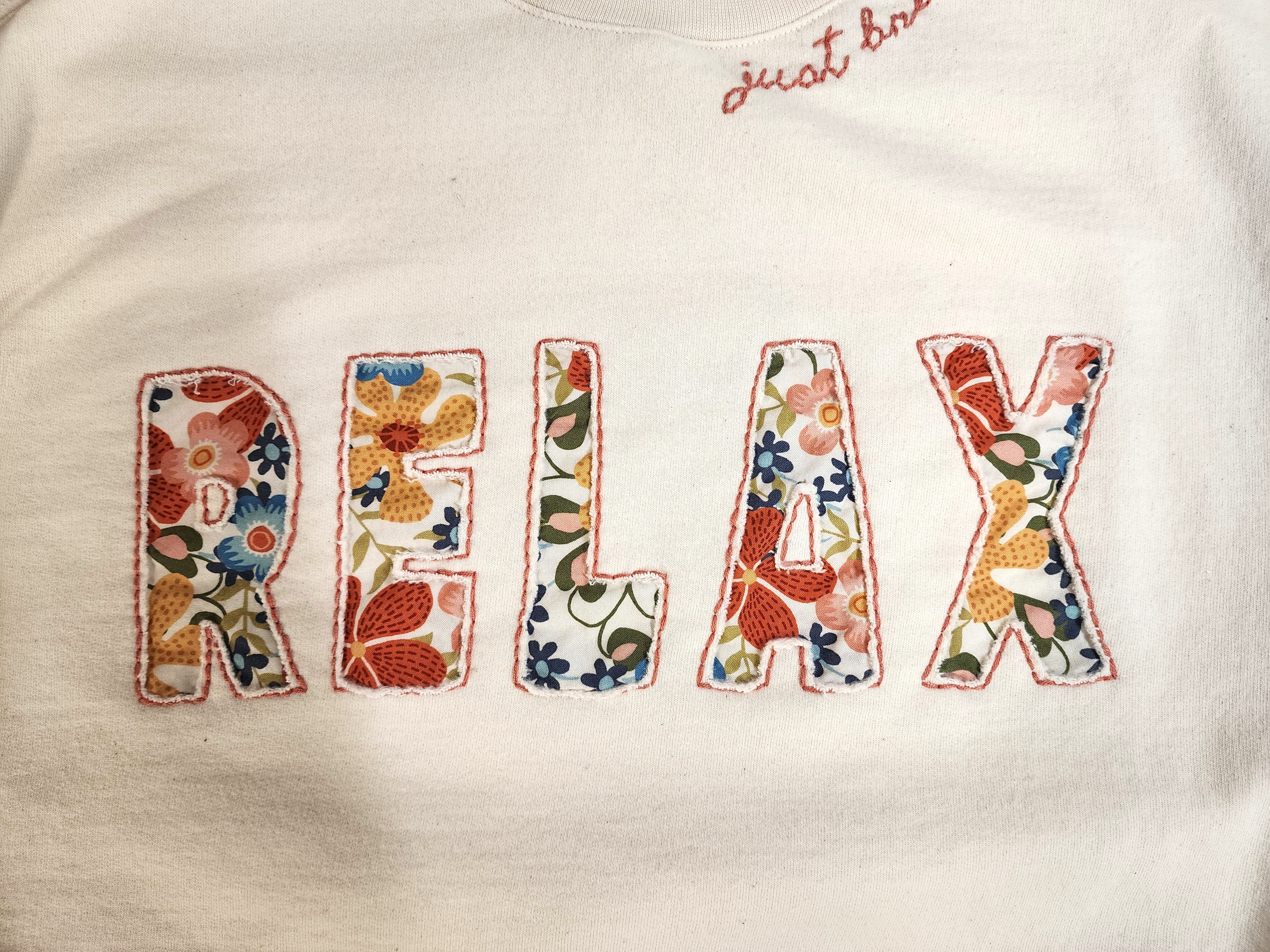 Mother’s Day Gift Set | Boho Wall Decor + Relax embroidered Sweatshirt | Giant Handcrafted Crochet Flower +  | "Just Breathe" Gift for Her