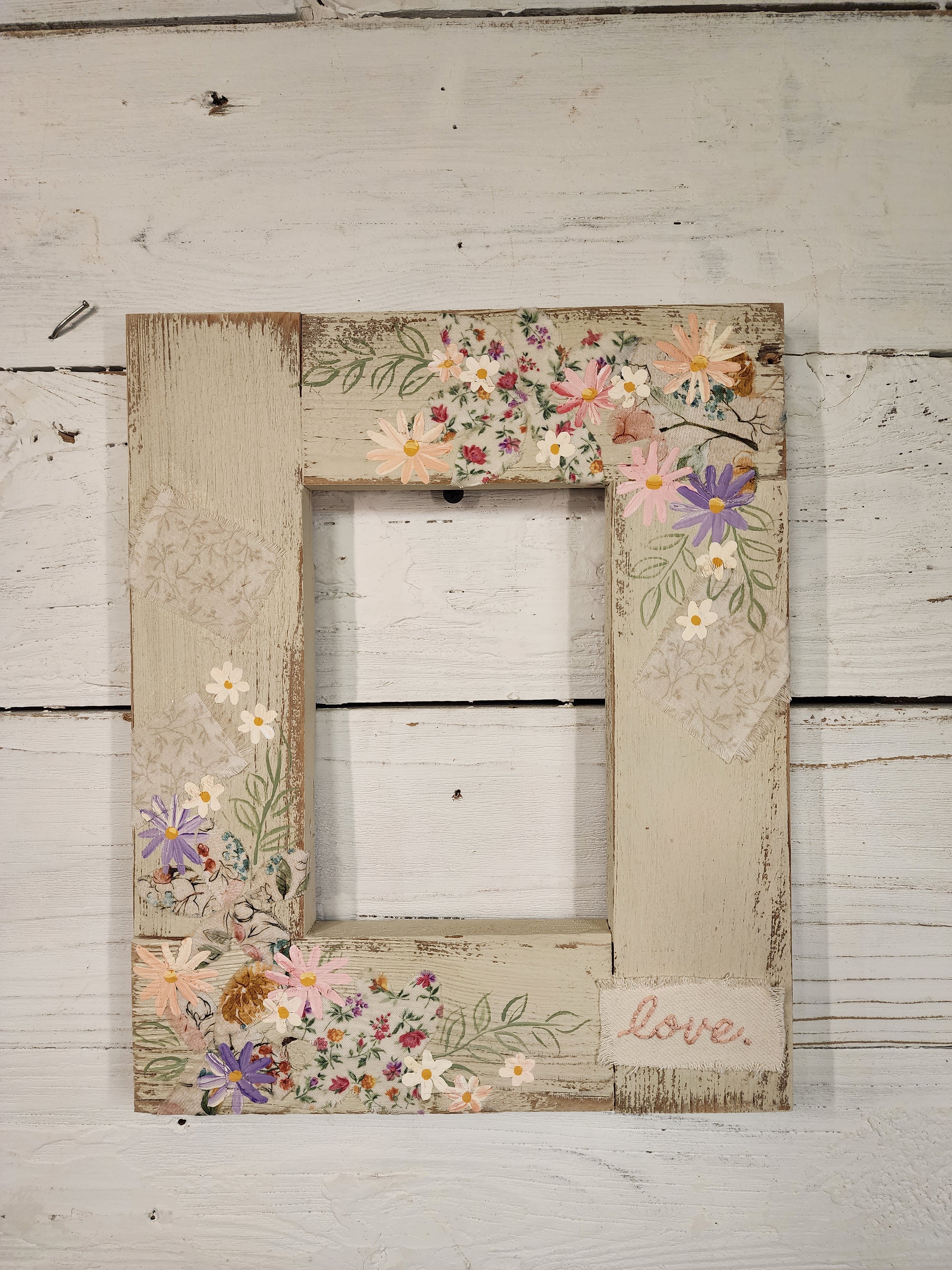 Mama Christmas gift set, cozy hand made embroidery sweatshirt, junk journal recycled wood frame, wood slice baby first Christmas ornament