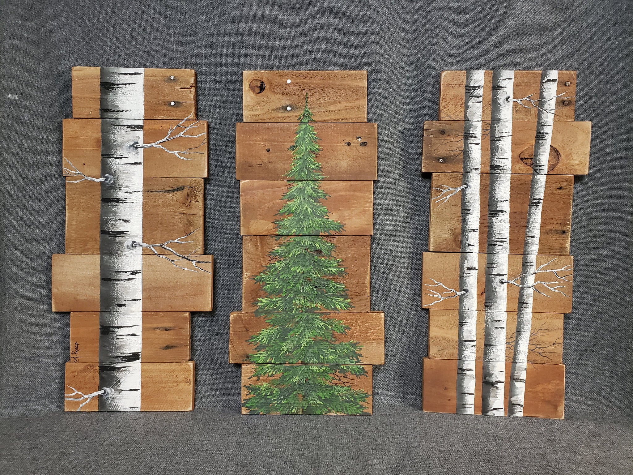 Weathered Wood Christmas Trees, Set of 3